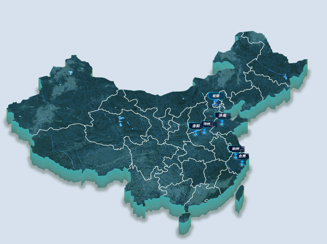 立体金色轮廓中国地图元素.png