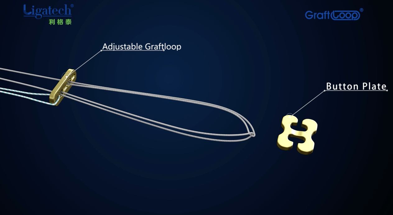 Adjustable Suture Titanium Plate Surgical Demonstration Animation
